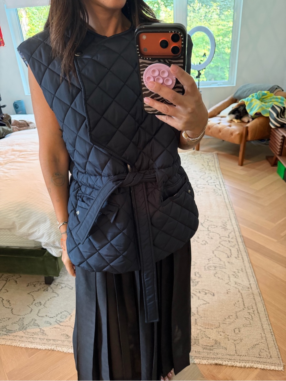 GANNI

Quilted Belted Recycled-Nylon Gilet